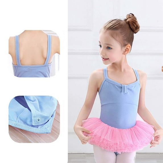 XDZJLR Jumpsuit for Girls Suspenders Glitter Dance Ballet Tutu Leotard Ballerina for Toddler Outfit Sky Blue 12-13 Years
