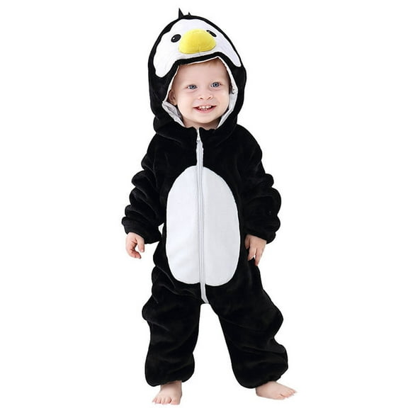 XDZJLR Kids Boys Girls Onesie Pajamas Flannel Babys Spring Winter Animals Long Sleeve Romper Jumpsuit Clothes Nightwear Black 2-3 Years