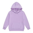 thumbnail image 1 of XDZJLR Kids Hoodies Top Boys Girls Toddlers Solid Color Pullover Sweatshirts Hoodie Purple 8-9 Years, 1 of 4
