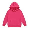 thumbnail image 1 of XDZJLR Kids Hoodies Top Boys Girls Toddlers Solid Color Pullover Sweatshirts Hoodie Red 5-6 Years, 1 of 4