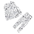 thumbnail image 1 of XDZJLR Kids Sleepwear Children'S Boys Girls Sketch Coloring Comfortable Diy Hand Painted Doodle Set (2 10 Years Old) Pjs Pajama White 4T, 1 of 3