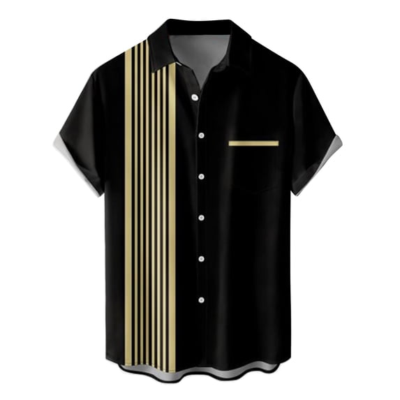 XDZJLR Men Shirts Casual Printed Short Sleeve Button Down Beach Fashion Casual Tops