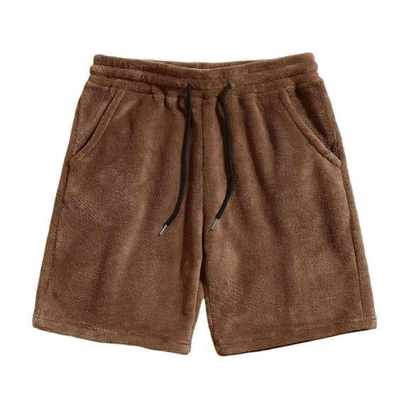 XDZJLR Men Shorts Casual High Street Fashion Trend Pleated Design Straight Leather Short Pants