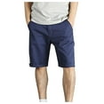 thumbnail image 1 of XDZJLR Men Shorts High Street Harbor Wind Trend Large Size Loose Outside To Wear Five Point Knee Length Short Blue XL, 1 of 7