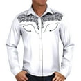 thumbnail image 1 of XDZJLR Men's Shirts Button Down Casual Fashion Western Style Print Loose Long Sleeved T Shirts for Men, 1 of 4