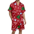 thumbnail image 1 of XDZJLR Mens Christmas Pajamas Print Pajama Holiday Themed Outfit Cozy Two Piece Winter Family Party Pjs Sleepwear White L, 1 of 4