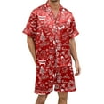 thumbnail image 1 of XDZJLR Mens Christmas Pajamas Xmas Casual Comfortable Stylish Short Sleeved Set Pjs Sleepwear Red M, 1 of 6