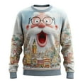thumbnail image 1 of XDZJLR Mens Christmas Sweatshirt Knit Sweatshirts Holiday Themed Pullover Without Hood Seasonal Thermal Knit Top Comfy Everyday Wear Soft Dailywear Grey Xxxxl, 1 of 3