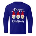 thumbnail image 1 of XDZJLR Mens Christmas Sweatshirt Winter Tops Xmas Graphic Themed Part Printing Hoodless Long Sleeve Pullover Sweatshirt Warm Dailywear Blue M, 1 of 3