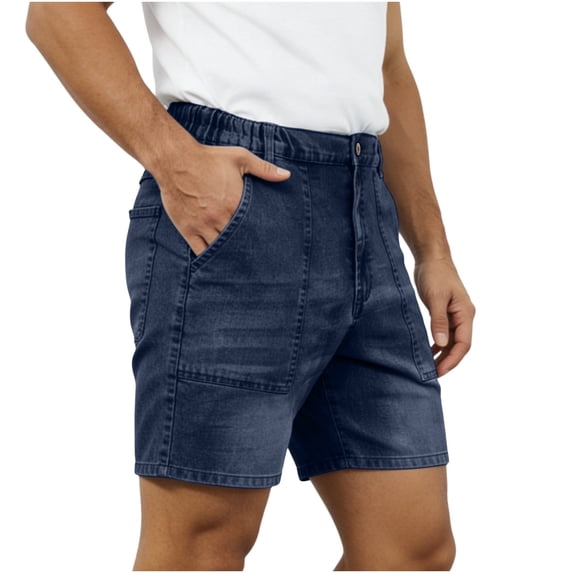XDZJLR Mens Jean Shorts Street Jeans Casual With Pocket Denim Shorts