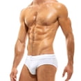 thumbnail image 1 of XDZJLR Mens Swim Briefs Fashion Bodybuild Gradient Trunks Beach Swimming Shorts Boxer Swimwear Breathable Beachwear White, 1 of 5