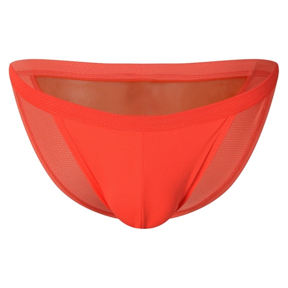XDZJLR Mens Swim Briefs Swimming Pants With Nylon Lifting Beach Leisure Spring Pants Breathable Beachwear Orange