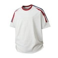 thumbnail image 1 of XDZJLR Mens T Shirt 2025 Summer Striped Patchwork Short Sleeved Tees, 1 of 4