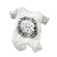 thumbnail image 1 of XDZJLR Onesies Baby Boy Girl Cotton Children Print Short Sleeve Jumpsuit Clothes Sleepwear White 18-24 Months, 1 of 4