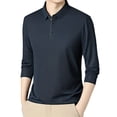 thumbnail image 1 of XDZJLR Polo Shirts For Men Long Sleeve Shirt Solid Color Collared Top Casual Business Classic Mens Polo Shirt M-4Xl, 1 of 7