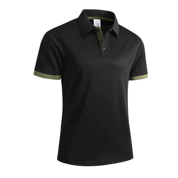 XDZJLR Polo T Shirts For Men Short Sleeve Classic Collar Casual Breathable Knit Blend Button Closure Tops Mens Casual Shirts S-2Xl