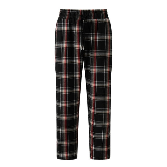 XDZJLR Sweatpants For Men Casual Drawstring Plaid Prints Pants Sportswear Trousers Mens Sweat Pants Grey Xl