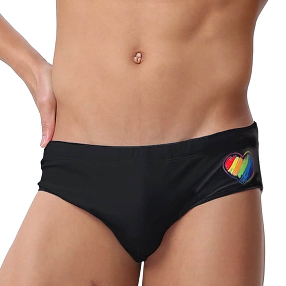 XDZJLR Swim Briefs Men Briefs For Swimming Beach Quick Drying Sports Briefs For Men Breathable Beachwear Black