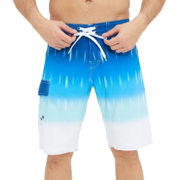 XDZJLR Swim Briefs Men Spring Summer Leisure Suit Waist Adjustable Drawstring Liner Quick Drying Waterproof Pocket Swimming Trunks Breathable Beachwear Blue