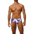 thumbnail image 1 of XDZJLR Swim Briefs Men Swimwear Low Rise Swimming Briefs With Adjustable Drawstring Breathable Beachwear Purple, 1 of 4