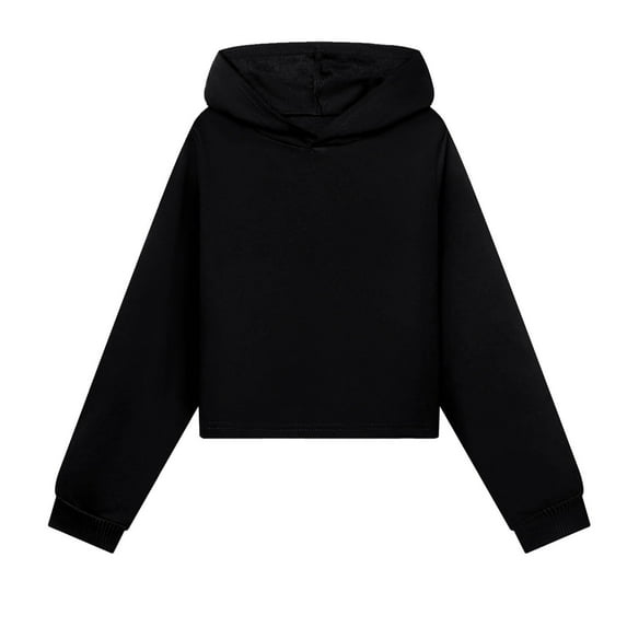 XDZJLR Toddler Child Kids Hoodies Long Sleeve Solid Color Jackets Sweatshirt for Boys Girls Coat Pullover Top Black 7-8 Years