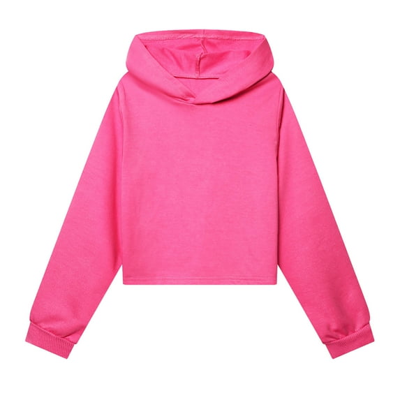 XDZJLR Toddler Child Kids Hoodies Long Sleeve Solid Color Jackets Sweatshirt for Boys Girls Coat Pullover Top Hot Pink 9-10 Years