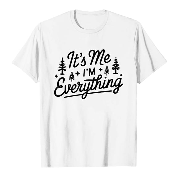 XDZJLR Women Christmas Shirt Couple Letter Print Short Sleeve Round Neck Print T Shirt Top Women White L