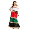 thumbnail image 1 of XDZJLR Womens Dresses formal Mexican Adult Traditional Senorita Blouse Dance Dress, 1 of 7
