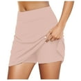 thumbnail image 1 of XDZJLR Womens Skirt Lightweight Skort Performance Sport Running Tennis for Active Solid Color Pleated Skirts for Women Light Pink M, 1 of 6