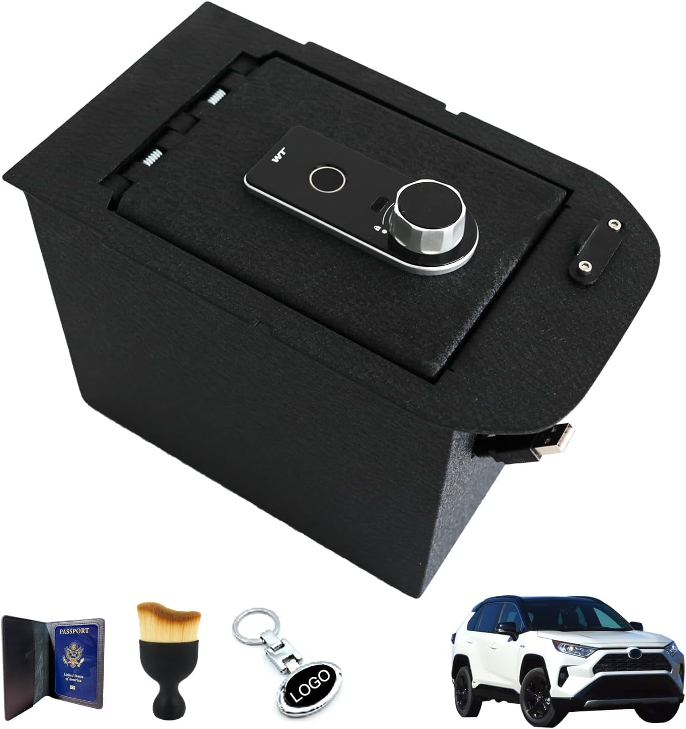 XDeer Automotive Center Console Gun Safe, Compatible with Toyota Rav4 ...