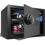 XDeer Biometric Safe Box, 0.78 Cubic Quick-Access Security Safe Box with Upgraded Fingerprint, Steel Handgun Safe Lock Box for Kid/Home/Office