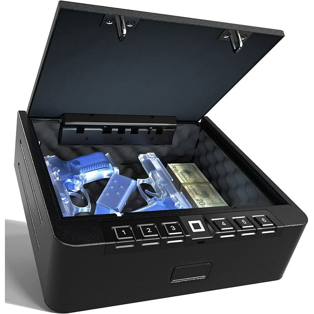 XDeer S005 Biometric Gun Safes for Pistols, QuickAccess Pistol Safe