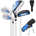 thumbnail image 1 of XDriveMax 4 Pieces Kids Golf Club Set, Junior Hybrid & Putter Set for Ages 4-8 with Stand Bag, Right Handed, Blue, 1 of 9