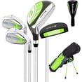 thumbnail image 1 of XDriveMax 4 Pieces Kids Golf Club Set, Junior Hybrid & Putter Set for Ages 4-8 with Stand Bag, Right Handed, Green, 1 of 7