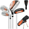 thumbnail image 1 of XDriveMax 5 Pieces Kids Golf Club Set, Junior Golf Club Set Ages 4-8 Includes Stand Bag, 5# Hybrid, 6/7#, 9/P# Irons and Putter Right Hand for Boys Girls, 1 of 7