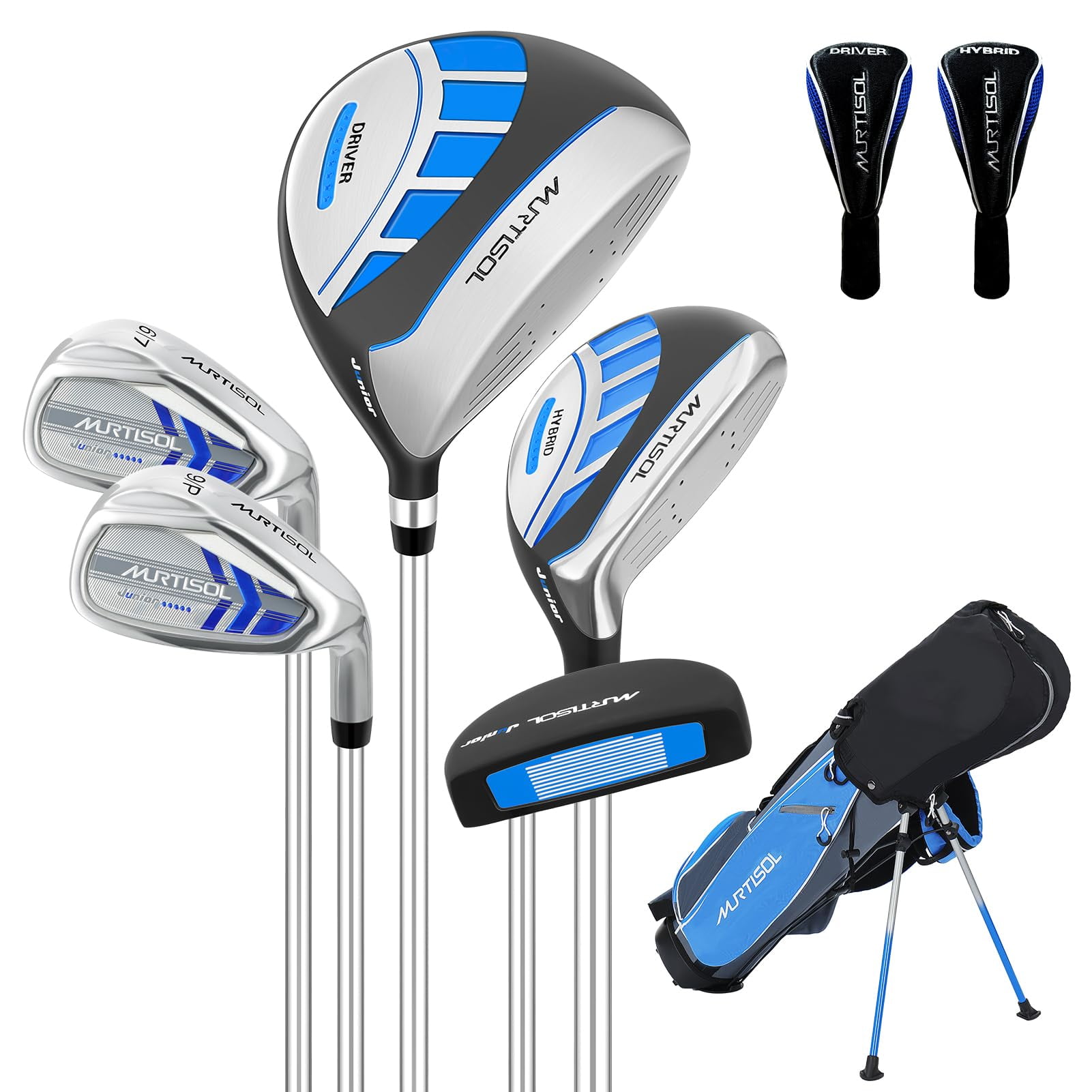 XDriveMax 6-Pieces Golf Club Set, Junior Complete Set for Ages 12