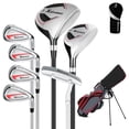 thumbnail image 1 of XDriveMax 8-Piece Right Hand Complete Golf Club Set for Men: Wood, Hybrid, Irons, Putter & Bag - Beginner Friendly, High Distance & Accuracy, Red, 1 of 7