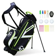 XDriveMax Golf Stand Bag, 8 Way Lightweight Golf Bag with Stand for Men & Women Premium Golf Club Bags with Rain Cover,Cooler and Golf Accessory Kit