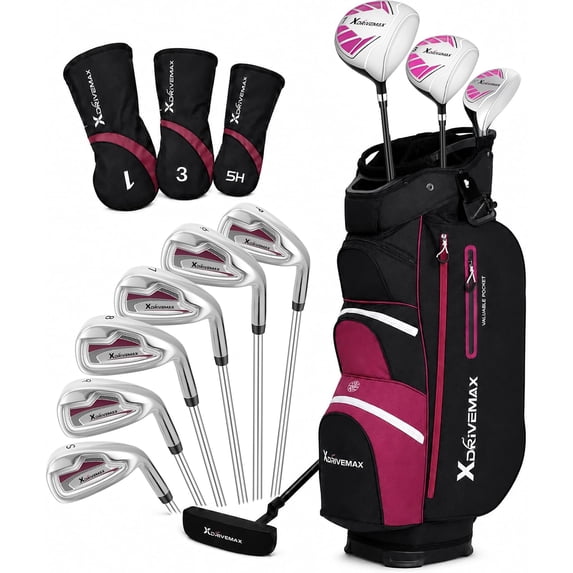 XDriveMax Womens Complete Golf Clubs, Right/Left Hand for Ladies Includes Stand Bag