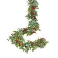 thumbnail image 1 of XEAZON Christmas Cedar Garlands, 6Ft Realistic Artificial Pine Cypress Greenery Garland with Berry and Eucalyptus Leaves Cypress Garland for Table Mantle Christmas Holiday Fireplace Winter Decoration, 1 of 7