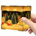 thumbnail image 1 of Christmas Night Light, Christmas Old Man Snowman Decoration Lamp, Xmas DIY Magic Cube Mirror Night Light, Xmas Handmade Decoration with Material Kit,Night Light for Indoor Christmas Decor,Random Doll, 1 of 11