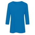 thumbnail image 1 of XEDZYT 3/4 Length Sleeve Womens Tops Crew Neck Casual Work Tees Summer Trendy T Shirts Size M, 1 of 4