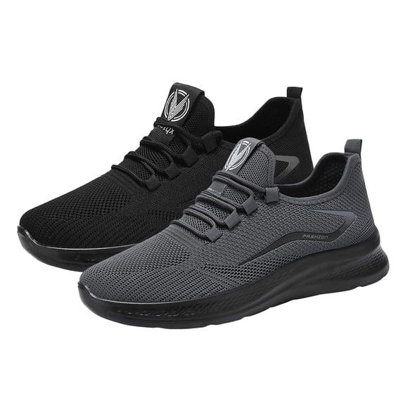 XEDZYT Fashion Sneakers for Men Mesh Breathable Flat Bottom Casual Shoes Walking Footwear Size 9