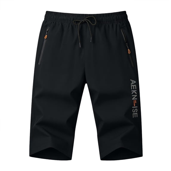 XEDZYT Gym Shorts Men Summer Loose Casual Sports Running Capri Pants with Zipper Pockets Size XL
