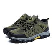 XEDZYT Sneakers for Men Outdoor Mountaineering Hiking Flat Bottom Lace Up Running Shoes Size 8.5