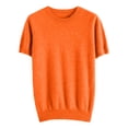thumbnail image 1 of XEDZYT Womens Summer Tops Crewneck Knit Short Sleeved Shirts Lightweight Soft Blouse Size S, 1 of 4