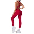 thumbnail image 1 of XEDZYT Workout Jumpsuits for Women Seamless Backless Gym Yoga Tank Top Leggings Romper Size S, 1 of 4