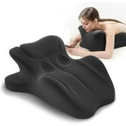 XEENSO Sleeping Pillow in Bed, Multifunctional Prone Position Pillow with 27  Lift for Stomach Sleepers, Ergonomic Support for Back and Neck, Black