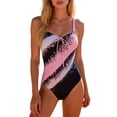 thumbnail image 1 of XEGLSBU 1 Piece Swimsuit Women Tummy Control Plus Size Plus Size Swimsuit Modern Bikini Style Bathing for Ladies Full Coverage Tankini Pink Size S, 1 of 4