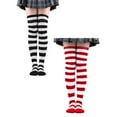 thumbnail image 1 of XEGLSBU 2 Pack Christmas Stockings Bulk Blank Womens over Knee High Socks Women Thigh Wide Striped Stockings for Leg Warmer One Size, 1 of 3